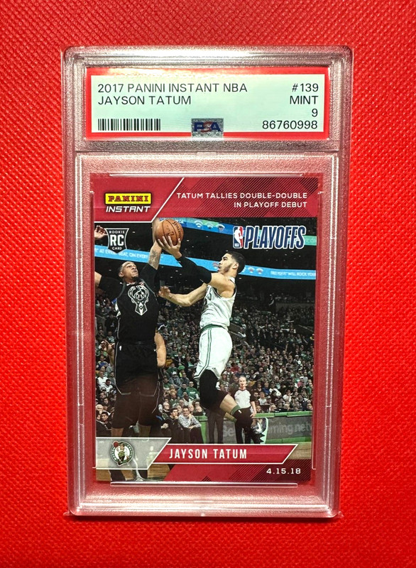 Jason Tatum PLAYOFF ROOKIE 2017 Panini Instant PSA (9) POP (4) (VERY RARE) #139