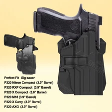 Sig P320 Holster Fits Sig Sauer M18 XCarry XCompact Full Size 9mm 40 Open Muzzle
