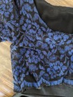 EUC Size 7 8 S Sally Miller Girl Navy Blue Black Open Back Lace Dress Party — photo 4