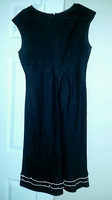 Robe Noire En Lin Jillian Jones - Taille 6 Occasion Très Bon État