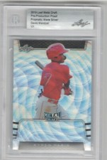 DAVIS  WENDZEL RC 1/1 Rangers 2019 Leaf Metal Draft Prizmatic Wave Silver Proof