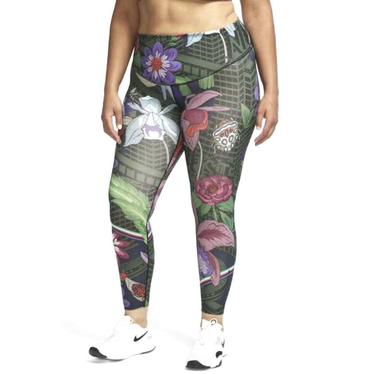 NEW Nike One Icon Clash floral-print leggings size 1X Yoga Running Cycling  Gym