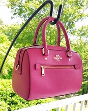 Coach Rowan SMALL C8286 Hot Pink Leather Satchel Needs New Zipper 