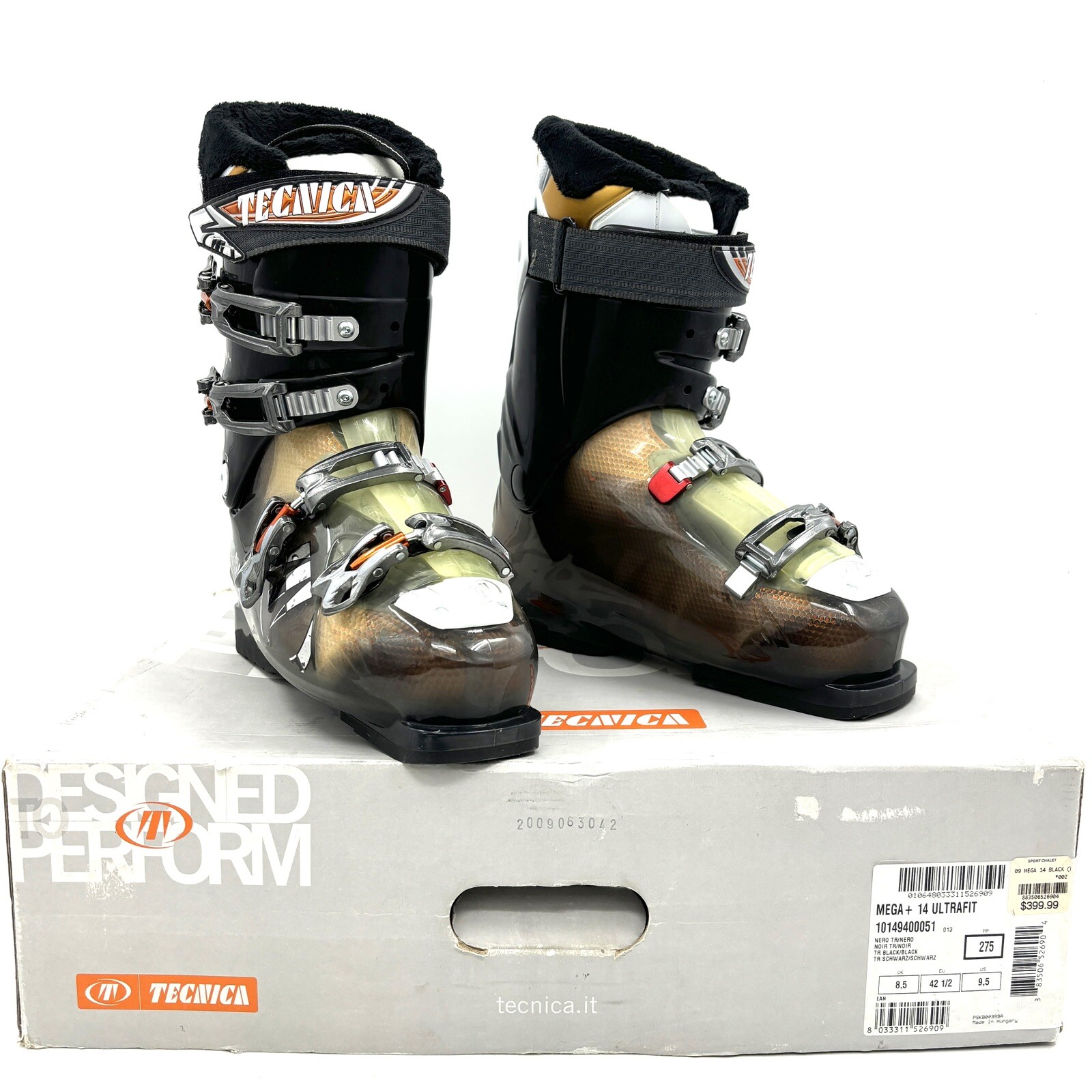 SALOMON Tecnica Mega+ 14 scarponi da sci downhill neri da uomo taglia Mondo 27 5 US 9 5