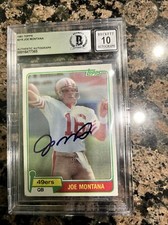 Joe Montana 1981 TOPPS #216 ROOKIE CARD AUTOGRAPH Signed With INSCRIPTION BAS 10