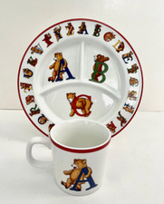 Tiffany Co Alphabet Bears Childs Plate Mug Cup Ceramic ABC  s 1994