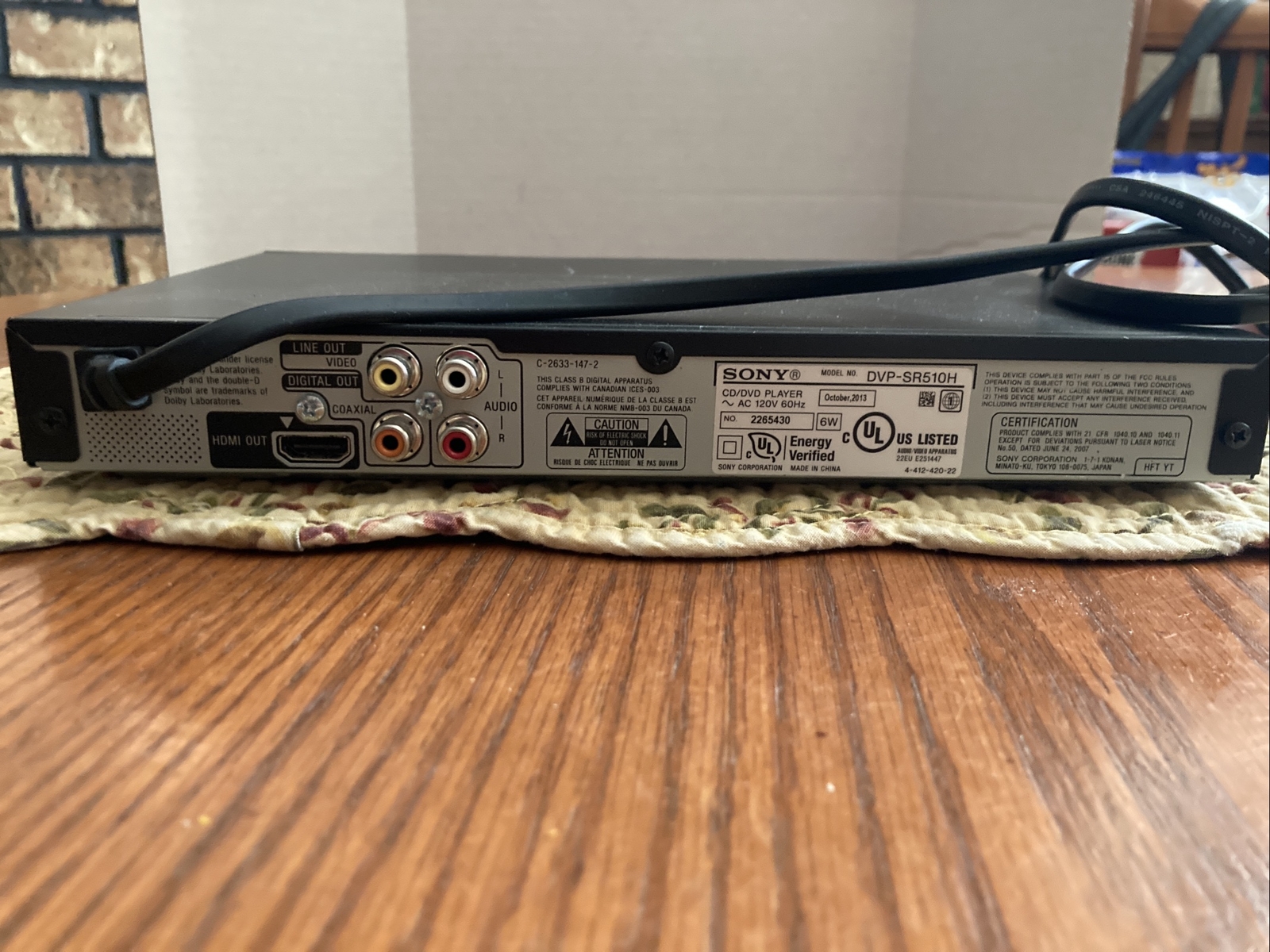 Sony DVPSR510H CD/DVD Player, with HDMI port (Upscaling) eBay