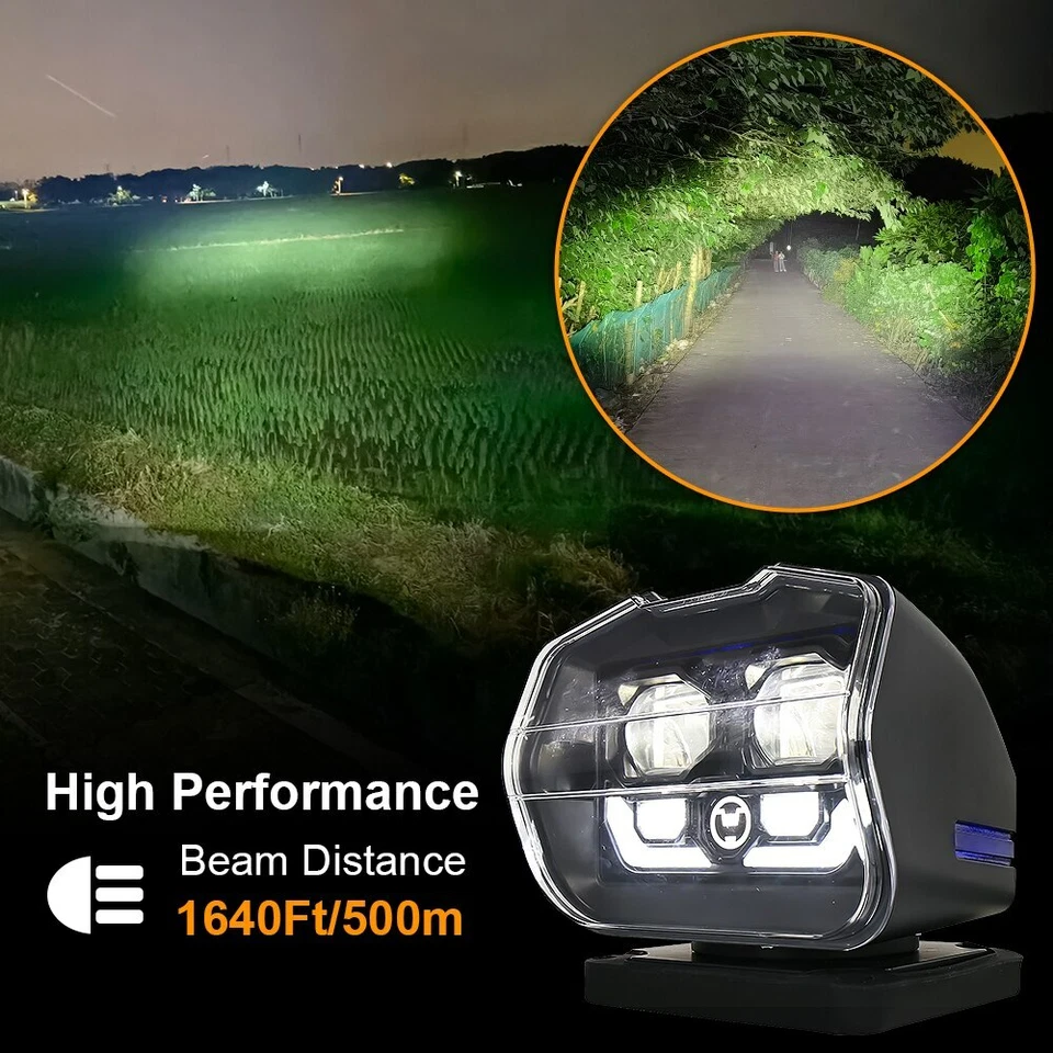 LED Searchlight Search Lamp Wireless Remote For Fishing Vesseld/ speedboat/yacht - Image 4 of 4