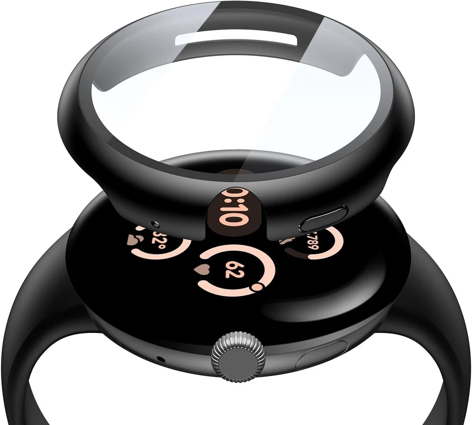 Hülle für Google Pixel Watch 3 45mm Panzerfolie Display Schutzglas Case 9H - Bild 2 von 4