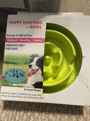 Happy hunting dog food bowl healthy diet slow eating Flower Shape - Main Image