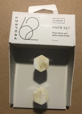 2pk Resin Cabinet Knobs and Pulls Ivory - Project 62 2 knobs & hardware 