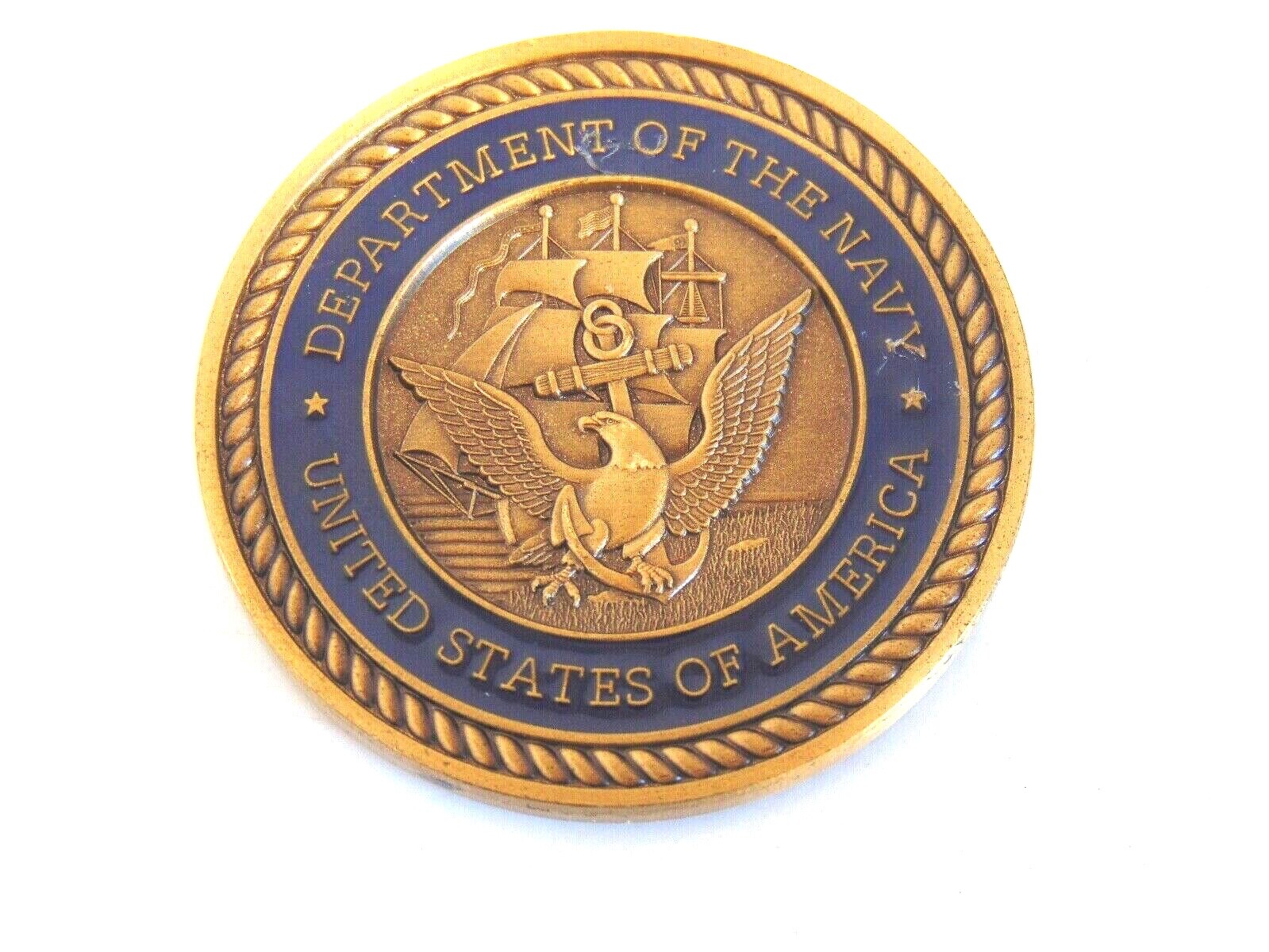 USN Department of the Navy Fair Winds and Following Sea Challenge Coin ...