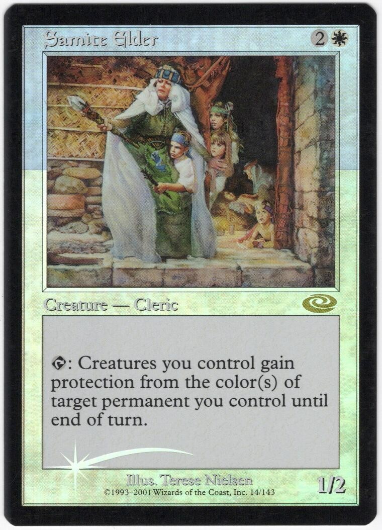 Samite Elder 2001 Planeshift FOIL White Rare Creature MTG LP AZ3