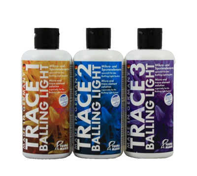 Trace Balling Light 3 x 250ml 1, 2, 3 im Set Fauna Marin Spurenelemente 66,60 /L
