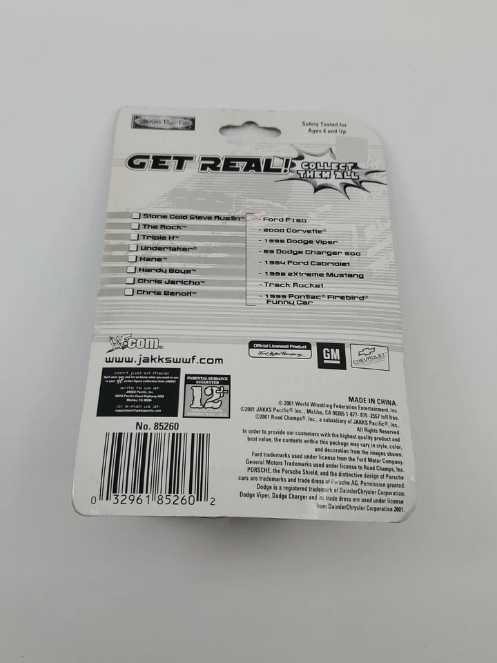 Road Champs WWF Attitude Racers Chris Jericho Track Rocket 全新带盒 Jakks Pacific  — 第 3/4 张图片