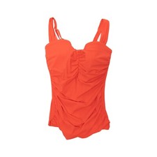 Profile By Gottex Underwire Tankini Top Swimwear Coral Size 34D 3928