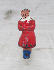 Vintage Barclay Lead Woman Sitting on a bench Figure From Ice Skating Set