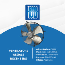 VENTILATORE ASSIALE CON VENTOLA DA ASPIRANTE PREMENTE MONOFASE TRIFASE PER FRIGO