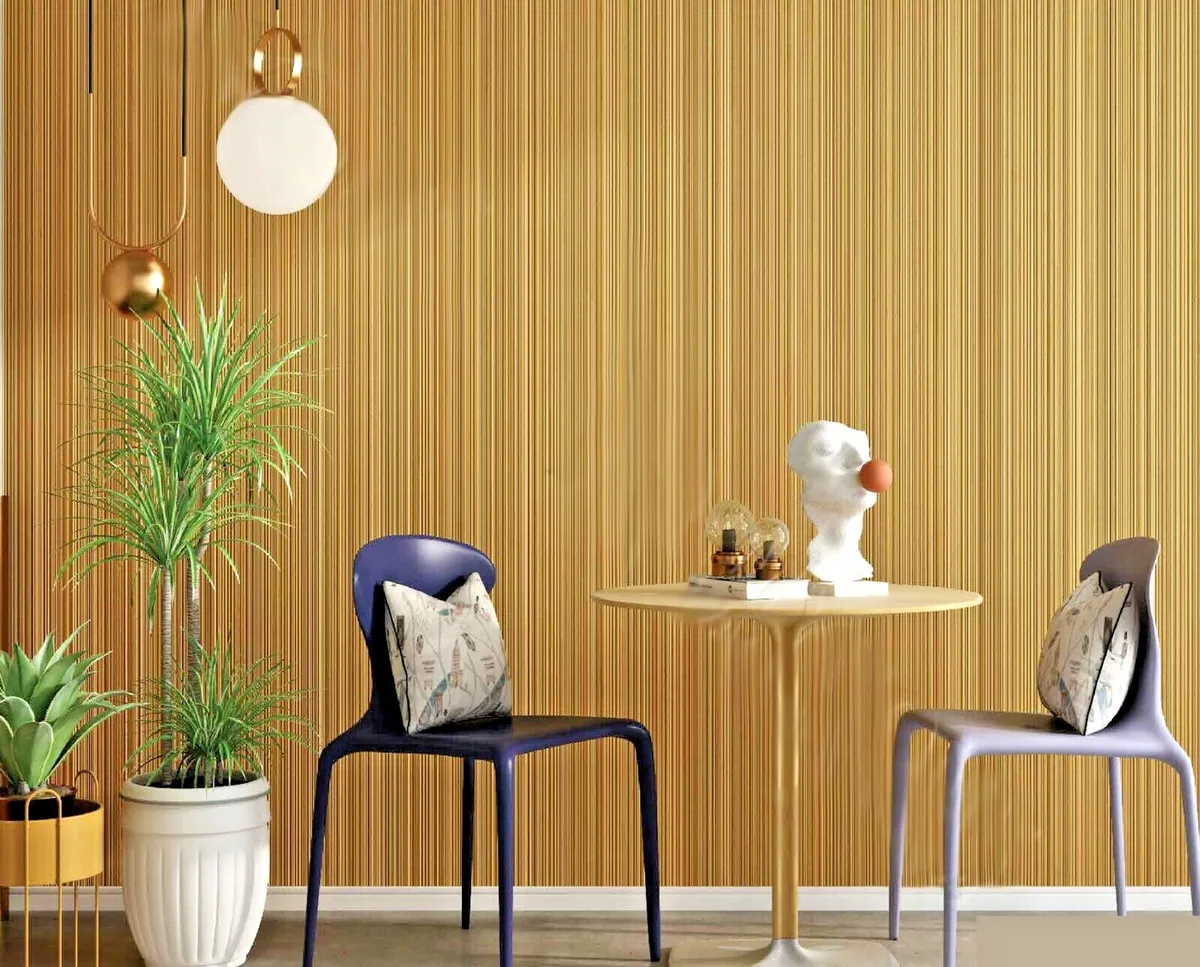 Silver 3d Nonwoven Wave Stripe Embossed Wallpaper Rolls Living Room... |  Fruugo ES