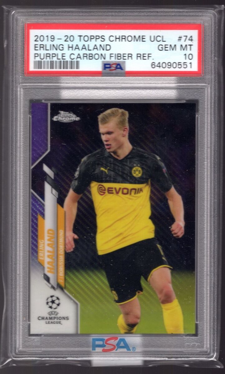 ERLING HAALAND 2019-20 TOPPS Chrome UEFA Rookie Purple ERLING HAALAND 2019-20 TOPPS Chrome UEFA Rookie Purple