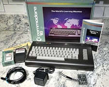 COMMODORE 16 Vintage Micro Computer w/ Original Box Accessories & Owners Guide