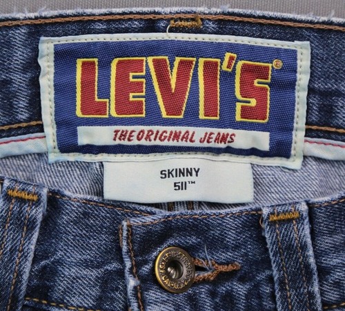 Vintage Men's 2008 Levi's Original 511 Skinny Jeans Medium Wash Size 32x32 - Imagen 3 de 10