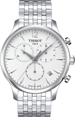Tissot Tradition Chronograph silbernes Zifferblatt Edelstahl Uhr T063.617.11....