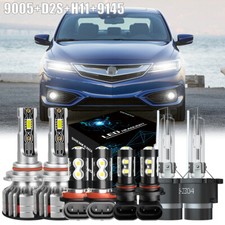 For Acura ILX 2013-2015 - 8PCS Front LED HID Headlights Daytime Fog Light Bulbs