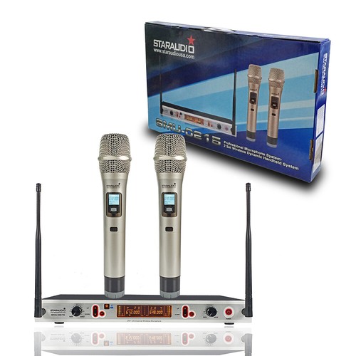 2000W 4 Channel Powered Audio USB Mixer W/ Bluetooth 2CH UHF Handheld Microphone - Picture 10 of 12