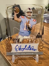 2023 Leaf Trinity Football Eli Holstein Clear Rookie Auto #/50 SSP Pitt QB🔥📈
