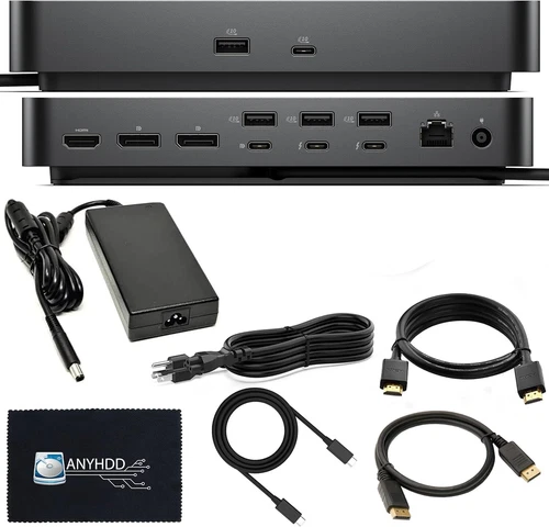 Dell SD25TB4 Thunderbolt 4 Dock Bundle w/ 180W Adapter + HDMI+ Cables + Cloth