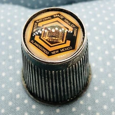 Vtg International Space Hall of Fame Souvenir Metal Thimble Alamogordo NM