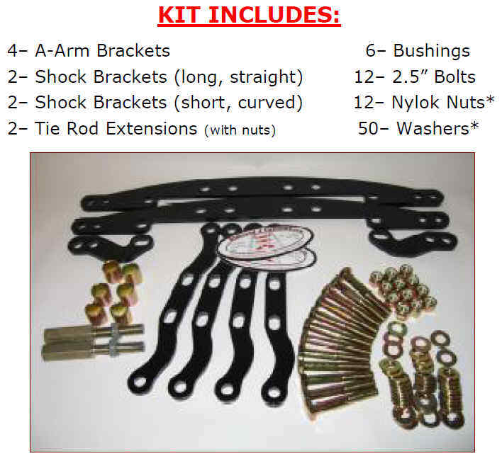 aa-sm 4脚 Polaris Scrambler 90 A-arms & Shocks ATV Widening Kit + 4/110mm 3