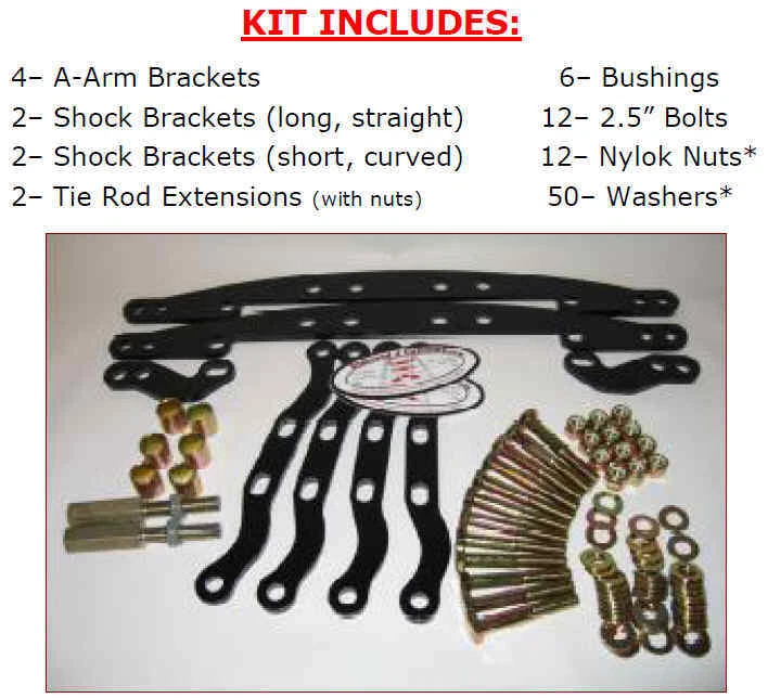 Polaris Scrambler 90 A-arms & Shocks ATV Widening Kit (+6") 2002-2005 (P90SWID) - Image 2 of 4