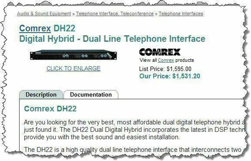Comrex DH22 Dual Digital Hybrid Broadcast Analog Phone Line Audio Interface IFB - Picture 11 of 11