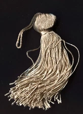 3" CREAM CHAINETTE TASSELS LOT OF 12 