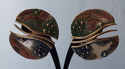 Lot De 3 Paires De Boucles D'oreilles Clips Orena Paris - Bijoux Vintage Anciens - Style Rétro élégant