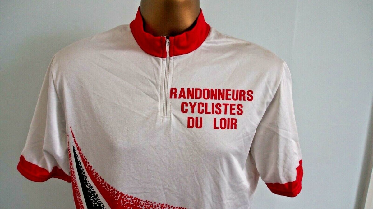 Maillot Vintage Cyclisme Tricots Du Rocher – Années 70, Taille 3, Rouge (très Bel état)