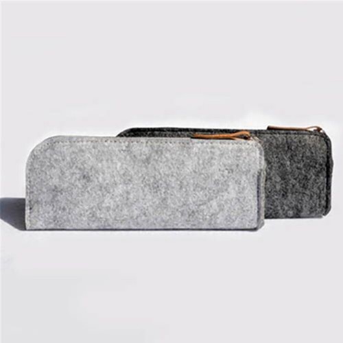 Felt Zipper Pencil Case Travel Cosmetic Bag Pen Pouch Makeup Bag Stationery Bag - Picture 4 of 16