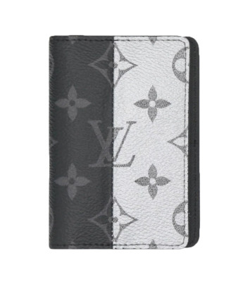 Louis Vuitton Split Kim Jones Black Grey Silver Monogram Pocket Organizer Wallet