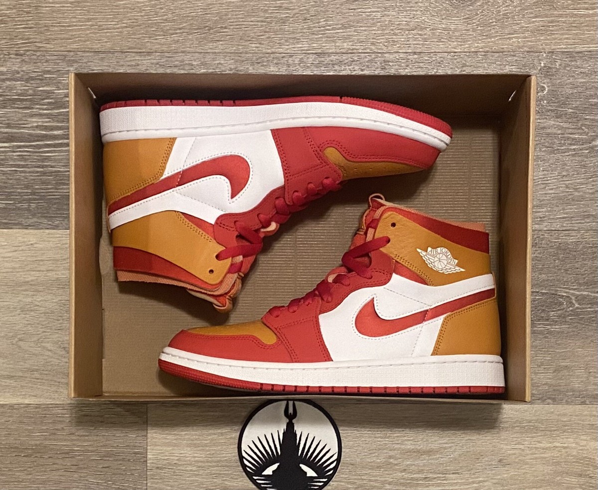 Nike Air Jordan 1 Zoom Air CMFT Fire Red Curry CT0979-603 Women's