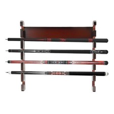 6 Sticks Pool Cue Rack Horizontal Storage Stand Billiard Cue Holder Wall Mounted