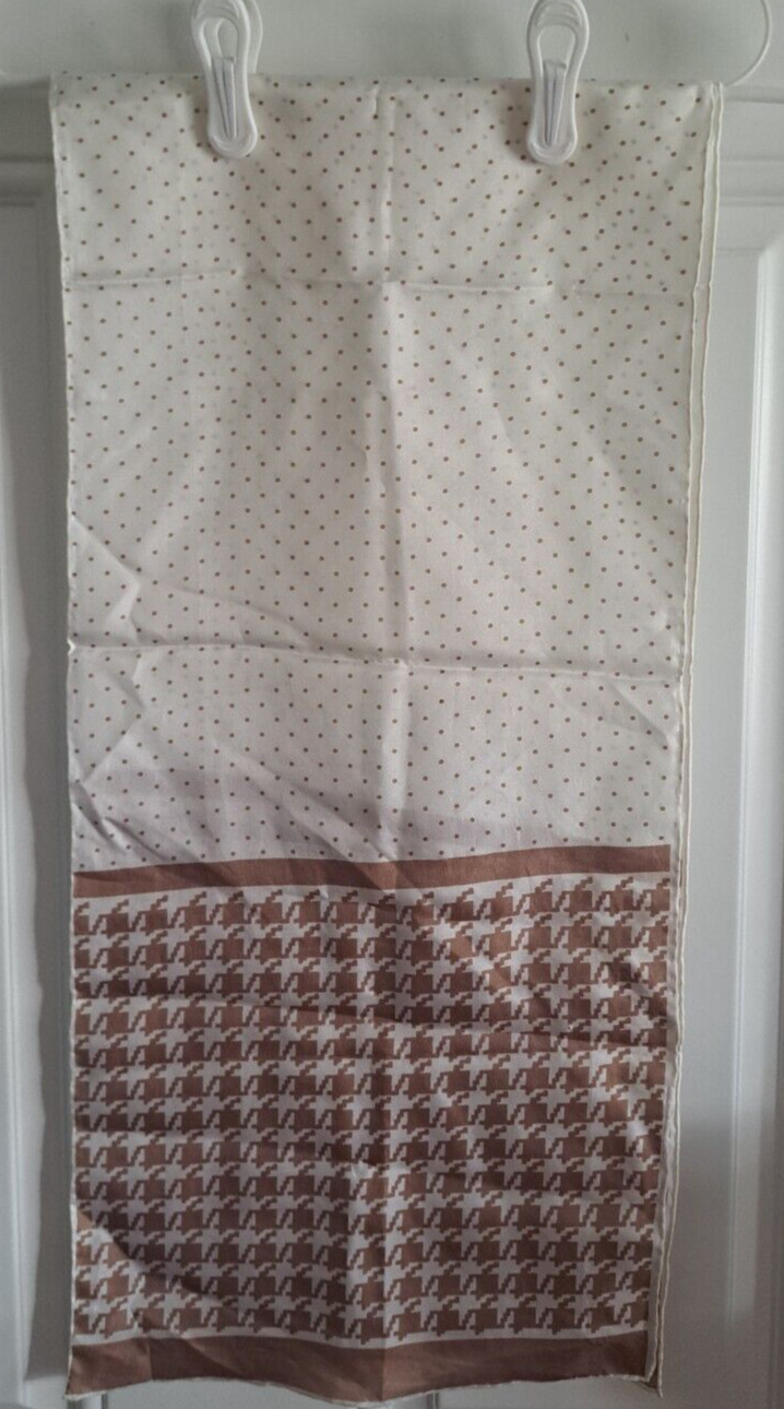 Brand Unknown Brown/White Rectangular Scarf #8 - image 1