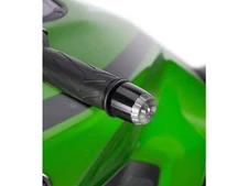 Puig Black Thruster Bar Ends and Silver Caps Aprilia RS457 2024-2025