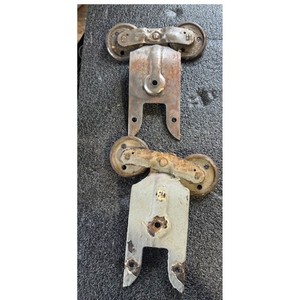 Vintage Industrial Sliding Barn Door Pulley Roller Assembly Hardware Set