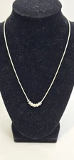 Sterling Silver 925 Bead Necklace 18" Snake Chain FAS Lobster Clasp Jewelry