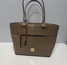Dooney & Bourke Taupe Tote, Zip Closure, Doub...