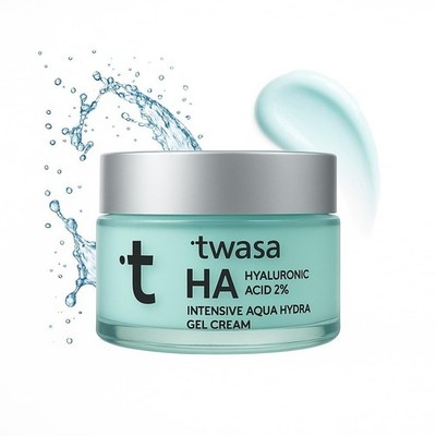 Twasa 2% Hyaluronic Acid Gel Cream 50g | Oil-Free, Non-Sticky, Light Water Gel