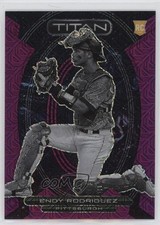 2023 Panini Chronicles Titan Purple Mojo Prizm 17/50 Endy Rodriguez #4 0q1p