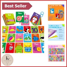 Durable Phonics Flashcards with 102 Essential Words for Toddlers  Preschoolers